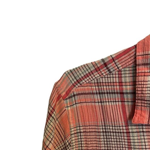 Patagonia Organic Cotton Plaid Short Sleeves Button Down Shirt S - Picture 4 of 6